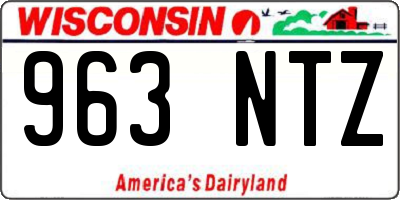 WI license plate 963NTZ