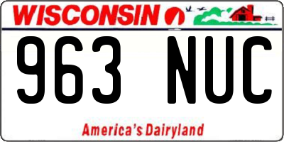 WI license plate 963NUC
