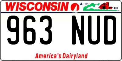 WI license plate 963NUD