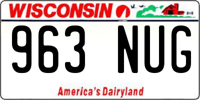 WI license plate 963NUG