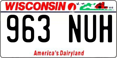 WI license plate 963NUH