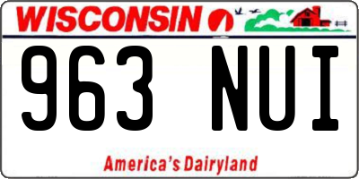 WI license plate 963NUI