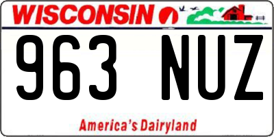 WI license plate 963NUZ