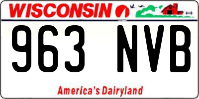 WI license plate 963NVB