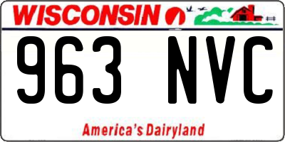 WI license plate 963NVC