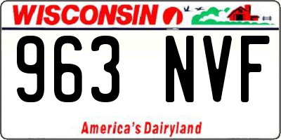 WI license plate 963NVF
