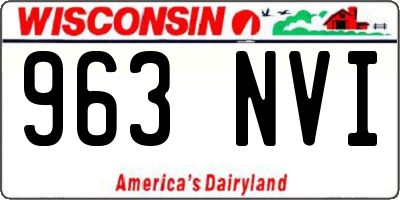 WI license plate 963NVI