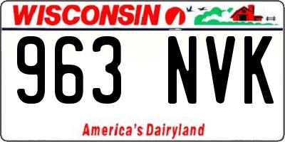 WI license plate 963NVK