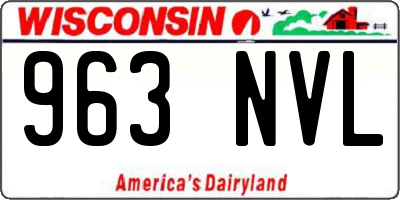 WI license plate 963NVL