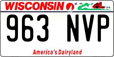 WI license plate 963NVP