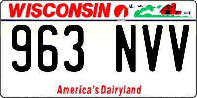 WI license plate 963NVV