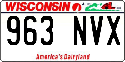 WI license plate 963NVX