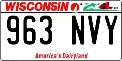 WI license plate 963NVY