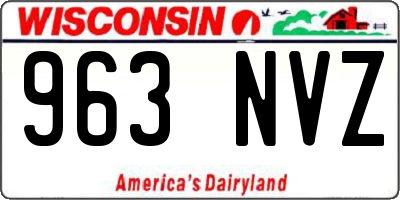 WI license plate 963NVZ