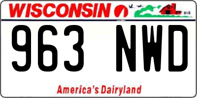 WI license plate 963NWD
