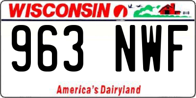 WI license plate 963NWF