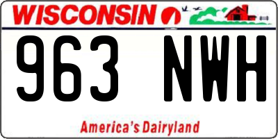 WI license plate 963NWH