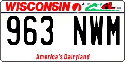 WI license plate 963NWM