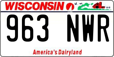 WI license plate 963NWR