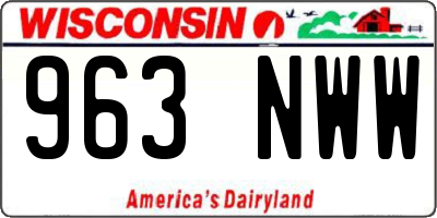 WI license plate 963NWW