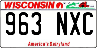 WI license plate 963NXC