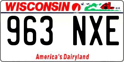 WI license plate 963NXE
