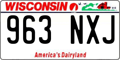 WI license plate 963NXJ