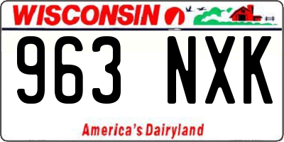 WI license plate 963NXK