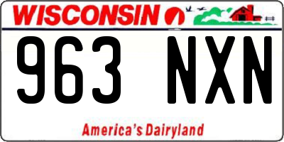 WI license plate 963NXN