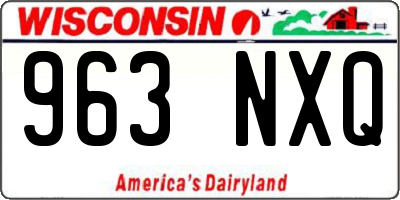 WI license plate 963NXQ
