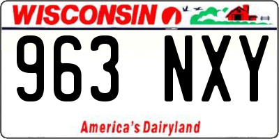 WI license plate 963NXY