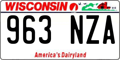 WI license plate 963NZA