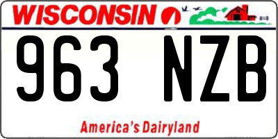 WI license plate 963NZB