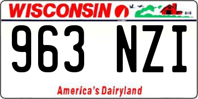 WI license plate 963NZI
