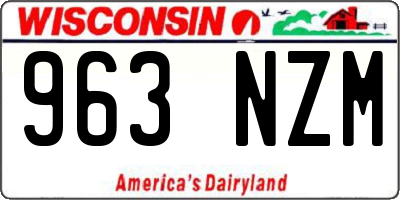 WI license plate 963NZM