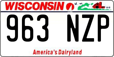 WI license plate 963NZP