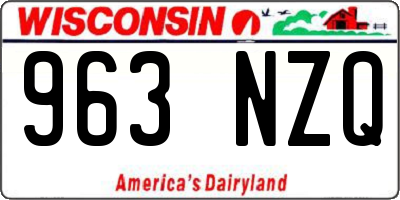 WI license plate 963NZQ