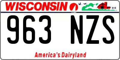 WI license plate 963NZS