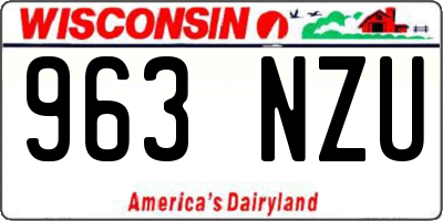 WI license plate 963NZU