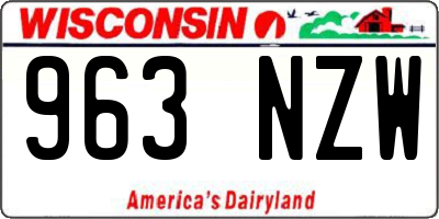 WI license plate 963NZW