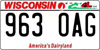 WI license plate 963OAG