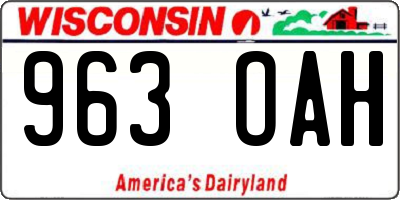 WI license plate 963OAH