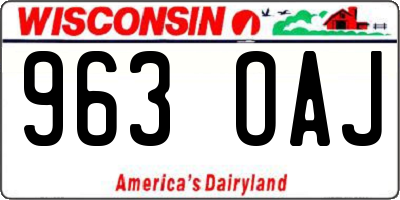 WI license plate 963OAJ