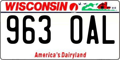 WI license plate 963OAL