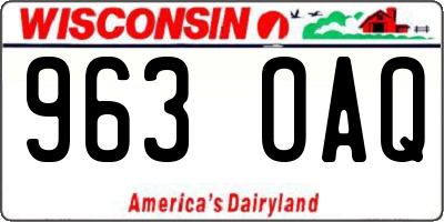 WI license plate 963OAQ