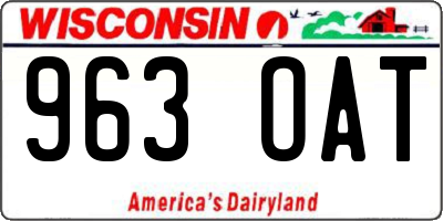 WI license plate 963OAT