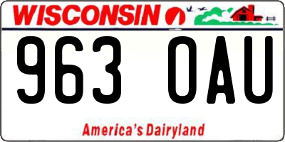 WI license plate 963OAU