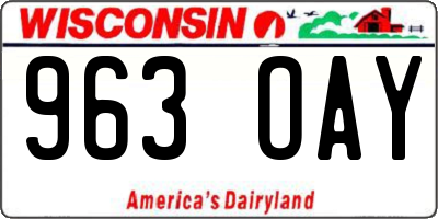 WI license plate 963OAY