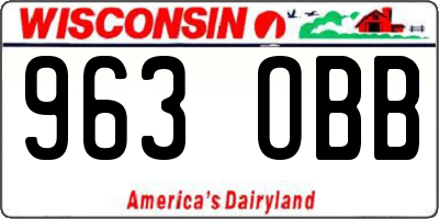 WI license plate 963OBB