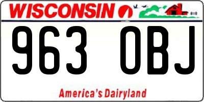 WI license plate 963OBJ